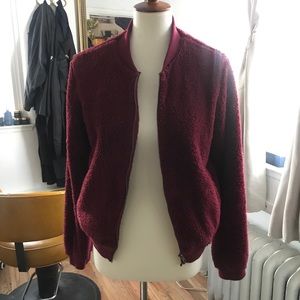 Promesa, red / wine, fleece, bomber jacket